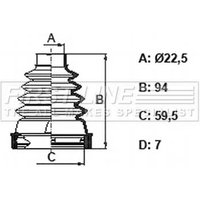 Bellow Kit Driveshaft FIRSTLINE Fits: CITROEN C3 PICASSO