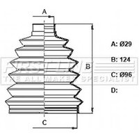 Cv Joint Boot Kit (outer) FIRSTLINE Fits: MERCEDES ML320