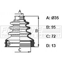Cv Boot Kit FIRSTLINE Fits: FORD FOCUS III Turnier