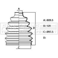 Cv Boot Kit FIRSTLINE Fits: MERCEDES GLA45