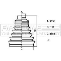 Cv Boot Kit FIRSTLINE Fits: MERCEDES A150