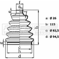 Bellow Kit Driveshaft FIRSTLINE Fits: MERCEDES S400