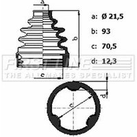 Cv Joint Boot Kit FIRSTLINE Fits: KIA SPORTAGE