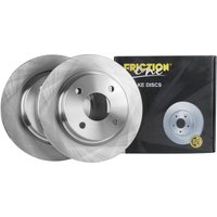 Rear Solid Brake Disc Pair Non-coated (oiled) R90 - 253mm Diameter FRICTION1 Fits: Ford Fiesta 1.0 EcoBoost mHEV