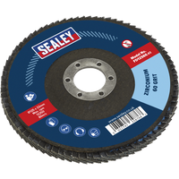 SEALEY Flap Disc Zirconium Ø125mm Ø22mm Bore 60Grit | FD12560 | GSF Car Parts