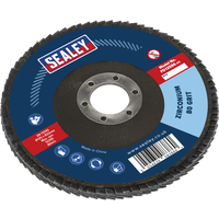 SEALEY Flap Disc Zirconium Ø125mm Ø22mm Bore 80Grit | FD12580 | GSF Car Parts