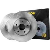 Front Vented Brake Disc Pair Non-coated (oiled) R90 - 300mm Diameter FRICTION1 Fits: Ford Mondeo 2.0