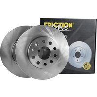 Front Vented Brake Disc Pair Non-coated (oiled) R90 - 276mm Diameter FRICTION1 Fits: Seat Leon 1.2 TSI