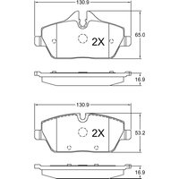 Front Brake Pad Set FRICTION1 Fits: Mini Mini Clubman Cooper SD