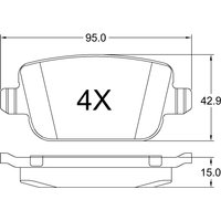 Rear Brake Pad Set FRICTION1 Fits: Land Rover Freelander 2 2.0 Si4 4x4