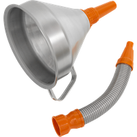 SEALEY Funnel Metal With Flexible Spout & Filter Ø200mm | FM20F | GSF Car Parts