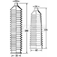 Steering Rack Gaiter FIRSTLINE Fits: FORD TRANSIT Bus (FD_ _, FB_ _, FS_ _, FZ_ _, FC_ _)