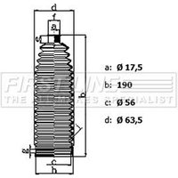 Steering Rack Gaiter FIRSTLINE Fits: FORD MONDEO