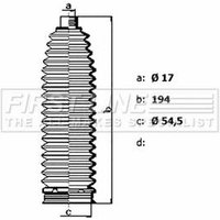 Steering Bellow Set FIRSTLINE Fits: FORD TRANSIT V363 Bus (FAD, FBD)