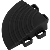 SEALEY Polypropylene Floor Tile Corners 60 X 60mm Black - Pack Of 4 | FT3CB | GSF Car Parts