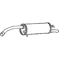 Rear Box/silencer A2a Fits: FIAT STILO