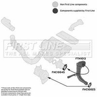 Turbo Hose FIRSTLINE Fits: FIAT PUNTO