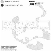 Air Filter Intake Hose FIRSTLINE Fits: AUDI A4