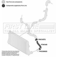 Intercooler Hose FIRSTLINE Fits: VOLKSWAGEN SCIROCCO