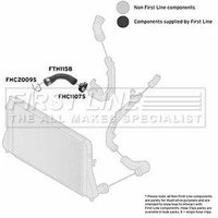Intercooler Hose FIRSTLINE Fits: VOLKSWAGEN EOS