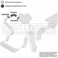 Turbo Hose FIRSTLINE Fits: BMW 530