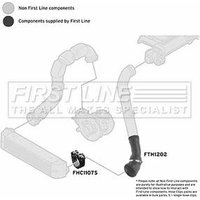 Charger Intake Hose FIRSTLINE Fits: BMW 635