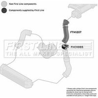 Turbo Hose FIRSTLINE Fits: BMW X3