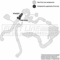 Turbo Hose FIRSTLINE Fits: DACIA LOGAN MCV