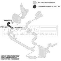 Turbo Intake Hose FIRSTLINE Fits: AUDI A4