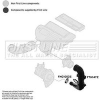 Intake Hose Air Filter FIRSTLINE Fits: FIAT PANDA