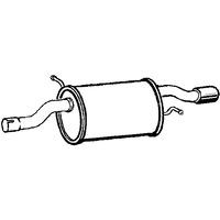 Rear Box/silencer A2a Fits: FIAT GRANDE PUNTO