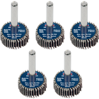 SEALEY Abrasive Flap Wheel Ø25 X 10mm Ø6mm Shaft Assorted Grit - Pack Of 5 | FW2510ASS | GSF Car Parts