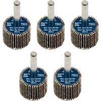 SEALEY Abrasive Flap Wheel Ø25 X 20mm Ø6mm Shaft 60Grit - Pack Of 5 | FW2520605 | GSF Car Parts