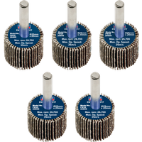 SEALEY Abrasive Flap Wheel Ø25 X 20mm Ø6mm Shaft Assorted Grit - Pack Of 5 | FW2520ASS | GSF Car Parts