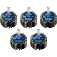 SEALEY Abrasive Flap Wheel Ø40 X 20mm Ø6mm Shaft Assorted Grit - Pack Of 5 | FW4020ASS | GSF Car Parts