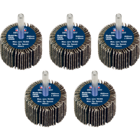 SEALEY Abrasive Flap Wheel Ø40 X 30mm 40Grit Ø6mm Shaft - Pack Of 5 | FW4030405 | GSF Car Parts