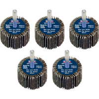 SEALEY Abrasive Flap Wheel Ø40 X 30mm 60Grit Ø6mm Shaft - Pack Of 5 | FW4030605 | GSF Car Parts