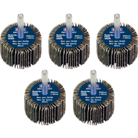 SEALEY Abrasive Flap Wheel Ø40 X 30mm Ø6mm Shaft Assorted Grit - Pack Of 5 | FW4030ASS | GSF Car Parts