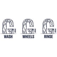 GYEON Bucket Stickers - Wheels, Wash & Rinse, Pack Of 30 | GBUST30 | GSF Car Parts
