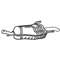 Rear Box/silencer A2a Fits: VAUXHALL ZAFIRA