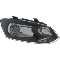Headlamp - H4 Py21w W5w - Front Right Hand - Single - Black Inner - Single Reflector; Electric (excl. Motor) TRUPART Fits: VOLKSWAGEN POLO