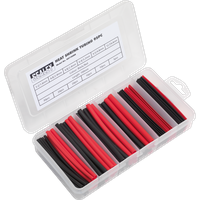 SEALEY Heat Shrink Tubing Assortment 95Pc 100mm Black & Red | HST100BR | GSF Car Parts