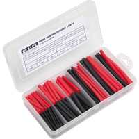 SEALEY Heat Shrink Tubing Assortment 180Pc 50 & 100mm Black & Red | HST501BR | GSF Car Parts