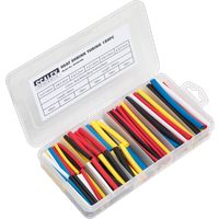 SEALEY Heat Shrink Tubing Assortment 180Pc 50 & 100mm Mixed Colours | HST501MC | GSF Car Parts