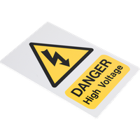 SEALEY High Voltage Warning Sign 200 X 300mm | HVSA4 | GSF Car Parts