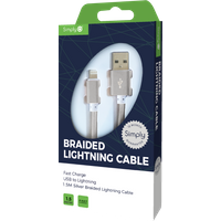 JRP Iphone Braided 1.5M Cable Silver | ICIP06 | GSF Car Parts