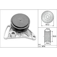 Ina Skoda Superb Ribbed Auxillary Drive Belt Tensioner | 531030910 | GSF Car Parts