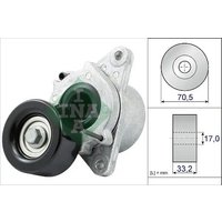 V-ribbed Belt Tensioner INA Fits: NISSAN NAVARA NP300 Platform/Chassis (D40)