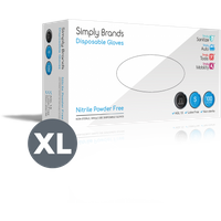 Simply Nitrile Gloves Powder Free Black - Extra Large | BNG008 | GSF Car Parts