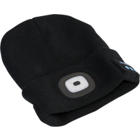 SEALEY Beanie Hat 1W Smd Led Usb Rechargeable With Wireless Headphones | LED185W | GSF Car Parts